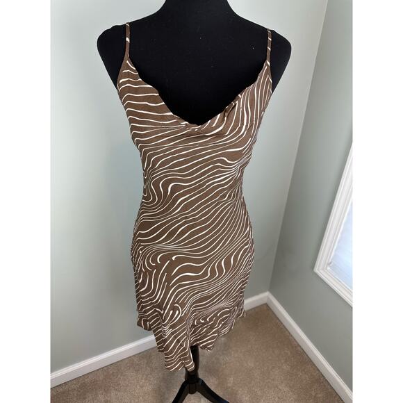 NWT Charlie Holiday Lola Mini Slip Dress Retro Zebra M - Picture 1 of 8